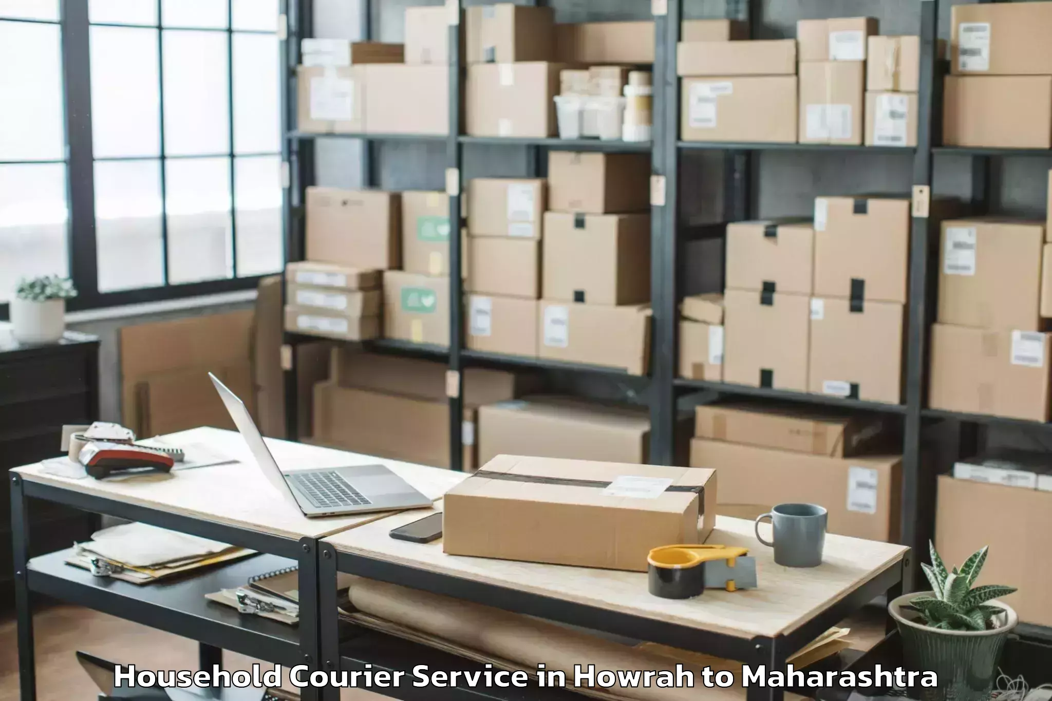 Affordable Howrah to Darwha Household Courier